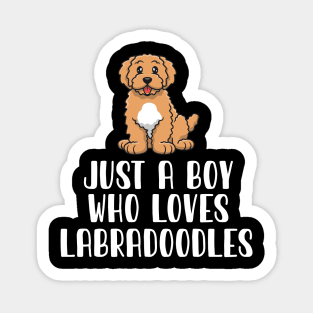 Just A Boy Who Loves Labradoodles Sticker